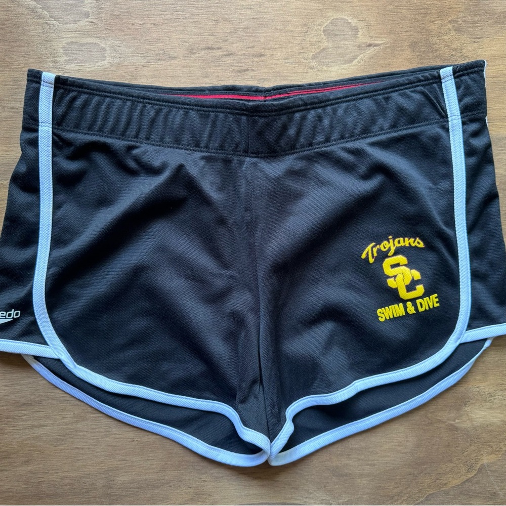 USC Speedo Women’s Athletic Shorts Elastic Waist w/ Trojan SC - Swim & Drive